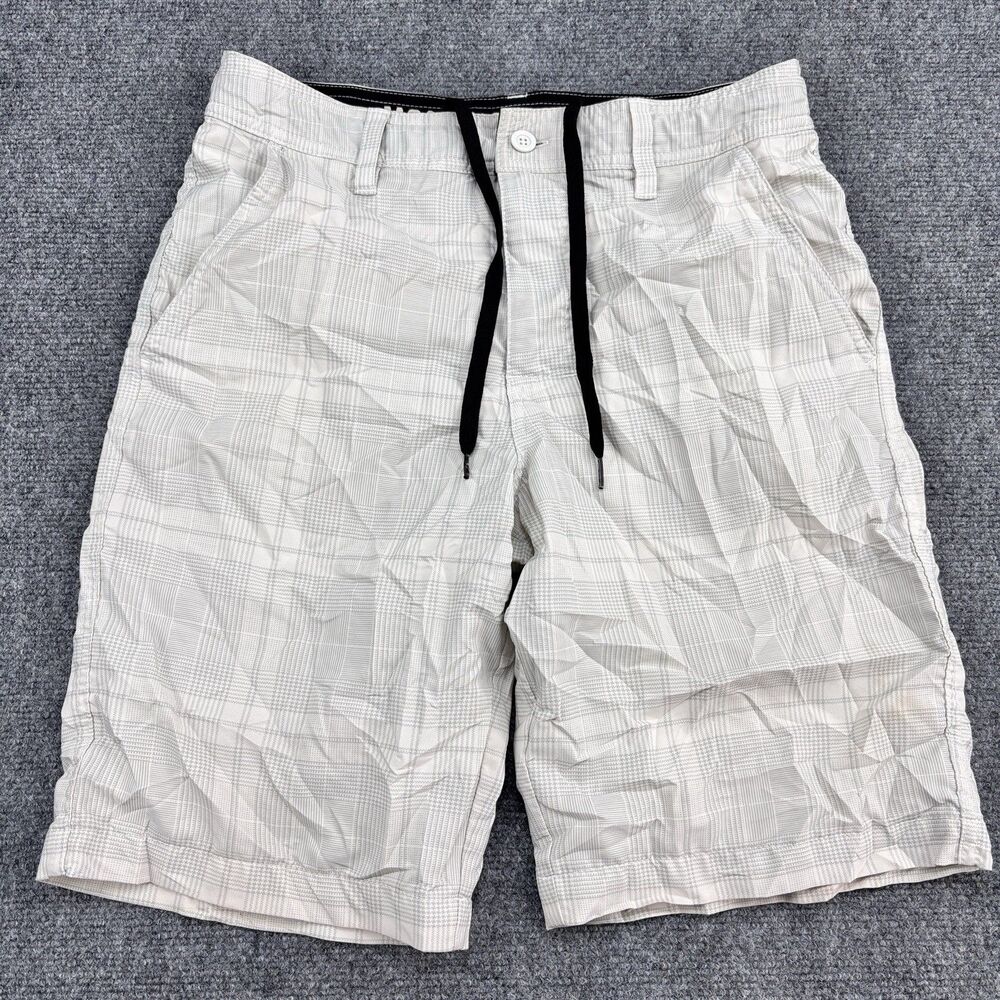Mossimo Supply Co Men's 30 Gray White Plaid Hybrid Shorts